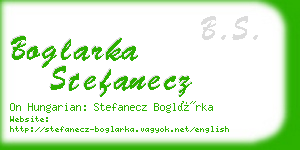 boglarka stefanecz business card